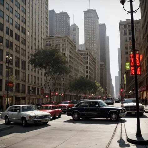 Photo dans lenvironnement de chicago dans une rue style gang de style cinématique avec une qualité incroyable avec un effet dimage style écran de chargement de GTAV