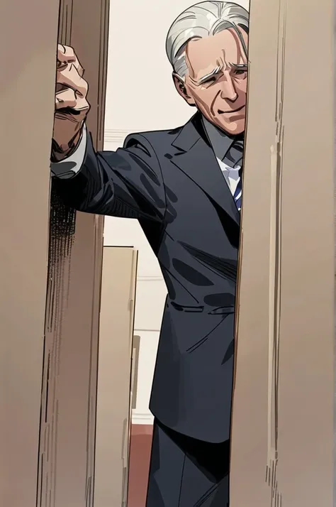 ((Best quality)), ((masterpiece)), (detailed), Biden is in fear