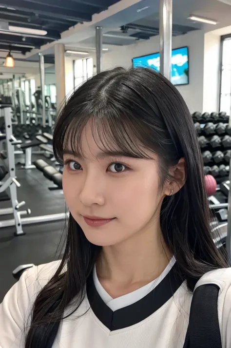 (wearing ,gym uniform:1.3),{{gym uniform:see through}},{{be wet in the body,water immersion,steam,sweat:1.3}}, rainy,Cloudy,Top quality, 1 beautiful Japanese woman, teen,high school student,(18 years old),medium hair, (Black hair:1.2), Ultra-realistic capt...