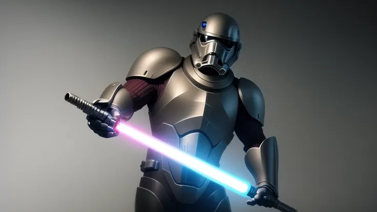 Two-handed lightsaber，long，Can fire bullets