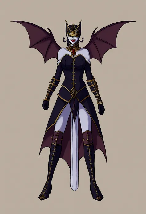 Bat woman, vampire woman, sorriso malicioso, sangue escorrendo na boca, villain woman, asas de morcego, beaury, corpo farto, linda, asiatica, Full body, original character