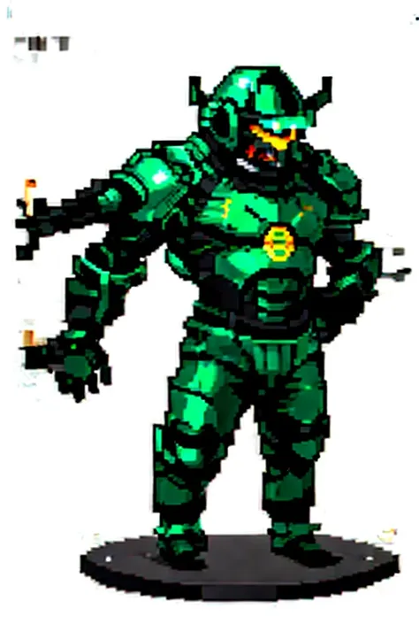 a robot android similar to the terminator in a white background, game character from a sidescroller game