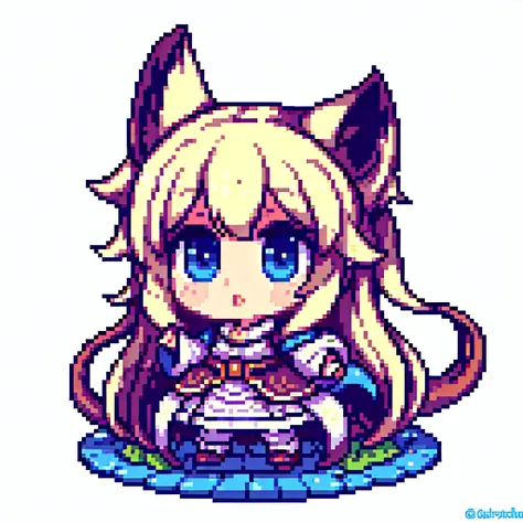 masterpiece , best quality , pixel art , 1 dragon , fantasy clothes , full body , white background
