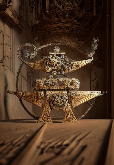 hay un objeto de metal con una llama, 3d, rendido, steampunk, art nouveau renderizado de octanaje, robot steampunk, arte digital...