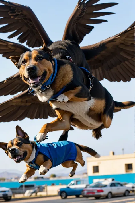 Un perro volando
