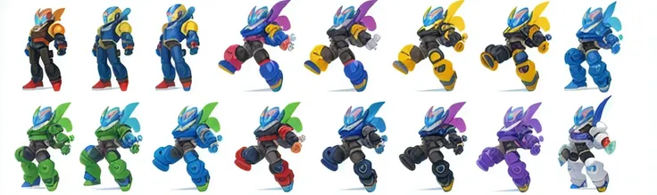 Personagem robo azul andando, Folha de sprite, Folha de sprite, Mega homem Folha de sprite walk cycle, megaman, sprites, ator 2ds, ator de videogame, ator 2d, conjunto de sprites HD de alta qualidade, super nintendo game sprite, 