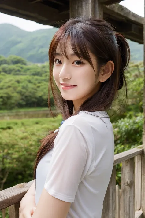 ((Highest quality)), ((masterpiece)), (detailed),Perfect Face,Japanese,landscape,Beauty,cute,Upper Body