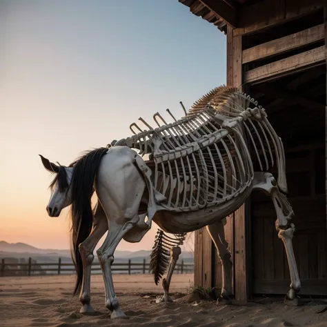 Death with a horse skeleton