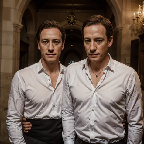 Hochzeitsfoto von Tobias Menzies und Jason Isaacs. 