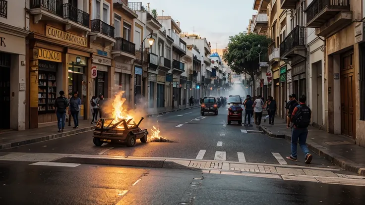 libros quemados en la calle