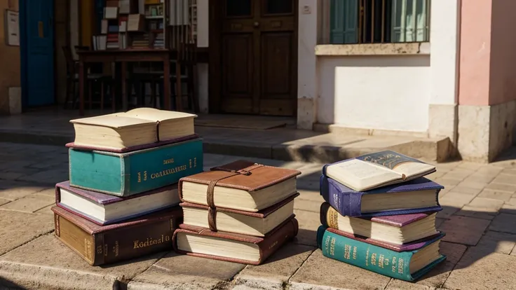 libros y cuadernos quemados en la calle