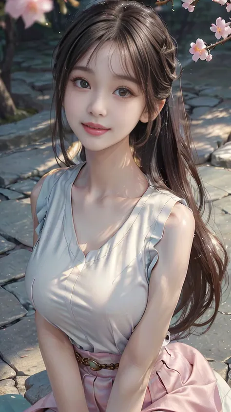 、Fashionable beautiful woman、Gentle and charming Chinese beauty、Korean、(Korean Idol)、Exquisite and sexy clavicle、Charming oval face、Double eyelids、Bright peach blossom eyes、Pink lips、a small nose、Bare shoulders、Close-up of face、(Extremely high definition、S...