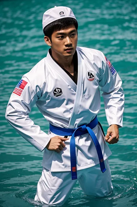  drowning in taekwondo suit 