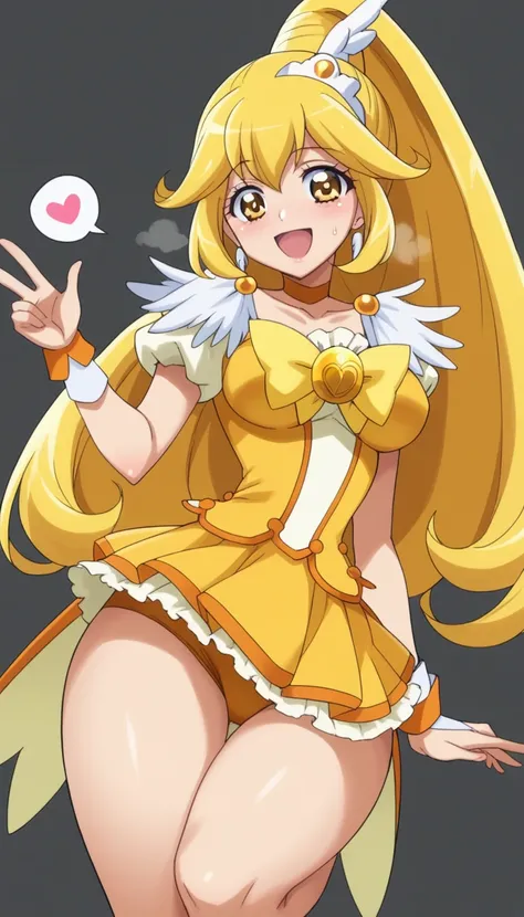 score_9, score_8_up, score_7_up, indoor,
BREAK
source_anime, 
BREAK
1girl, curepeace, yellow hair, elect big nipple, large breasts, happy, spoken heart, 
tall, leggy, heavy breathing, wide hips, tight waist, thick thighs,
contrapposto,
looking_at_viewer,