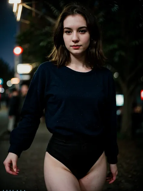 polaroid photo, night photo, photo of 24 y.o beautiful woman, pale skin, bokeh, motion blur