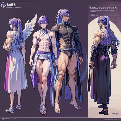 (Masterpiece, best quality), detailed, 1 man, ((character concept art)), ((character design sheet, same character, front, side, back)), full body, body complete, 1 Male, 1 Man, Detailed face, character design sheet，full bodyesbian, Highly detailed, charact...