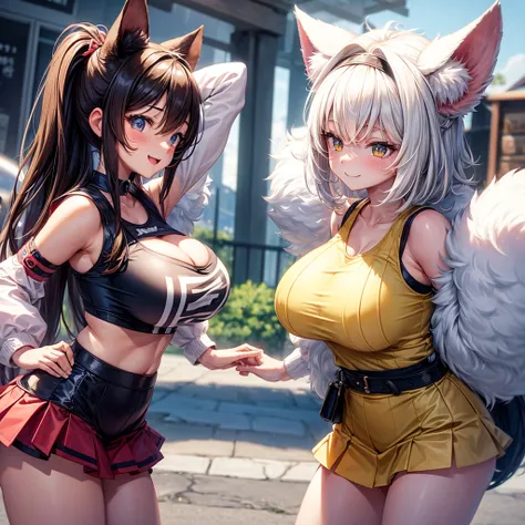 2 girls, face to face, side by side,
bouncing breasts, motion lines, running, furry, sweatdrop, cute smile,
loli, (oppai loli:1.3),
, skirt, gigantic breasts massive breasts huge breasts , best quality, beautiful, film grain