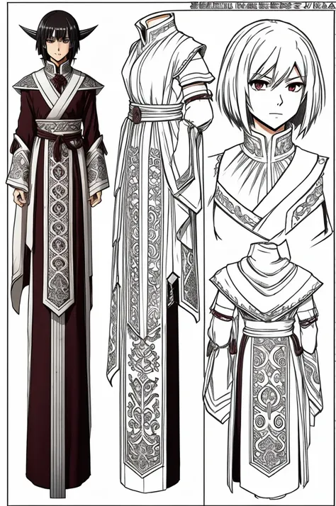 Create a tall medium brunette demon slayer pillar with short white hair is tokito&#39;s nv and use the breath of the universe 