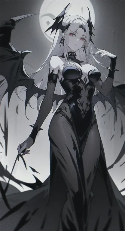 ancient queen zelda, spiked wings, silver hair, dark castle, obsidian armor, pale white skin, ghostly appearance,