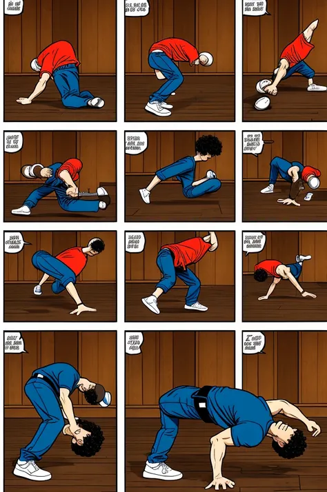 Create a breakdancing comic 