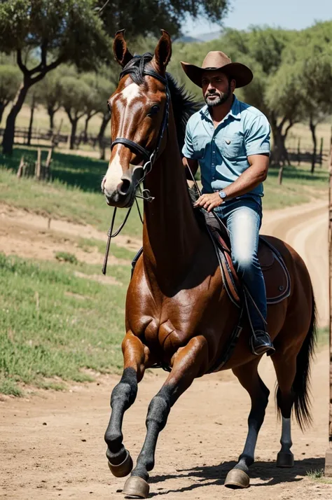 Caballo con un balazo en la cabeza animado 