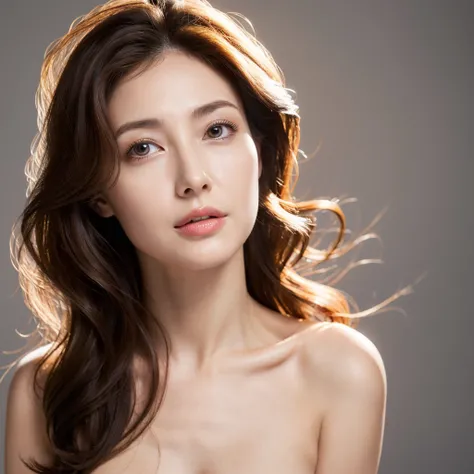 Beautiful mature woman with wavy long hair, Sexy beauty, naked, Ultra-high resolution,(Realistic:1.4), ((Highest quality)), ((masterpiece)), (be familiar with),