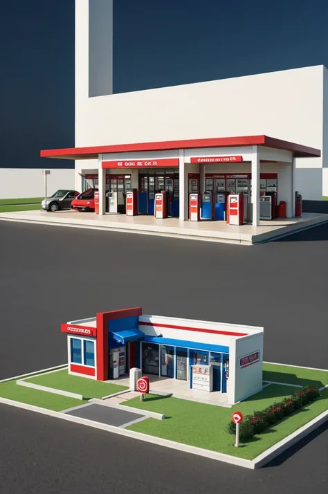 Model of a service station 