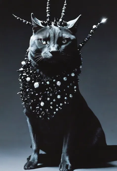 fashion photography of lovecraftian cat