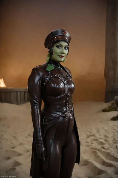 cinematic film still hera syndulla, (green skin:1.2), grin at canal, full body shot, highly detailed environment . shallow depth of field, vignette, highly detailed, high budget Hollywood movie by baz luhrmann, bokeh, cinemascope, moody, epic, gorgeous, fi...