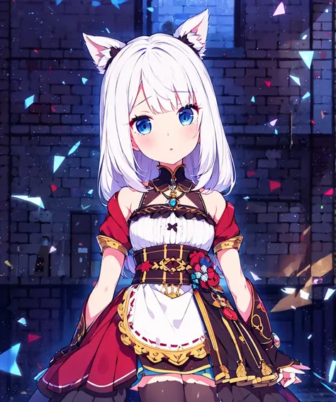 1 girl white hair blue eyes beauty excellent quality 2k full body great quality of detail