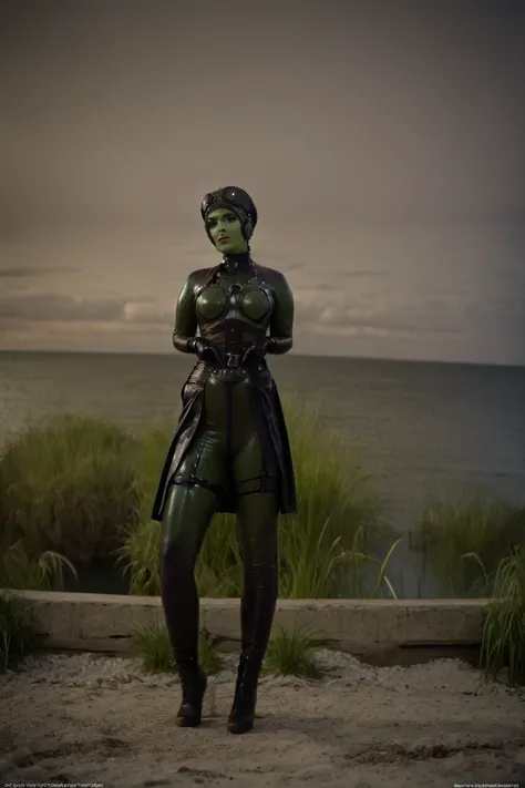 cinematic film still hera syndulla, (green skin:1.2), black at canal, full body shot, highly detailed environment . shallow dept...