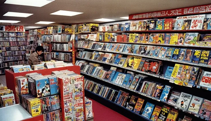 1980s Japan、Video rental store、Midnight