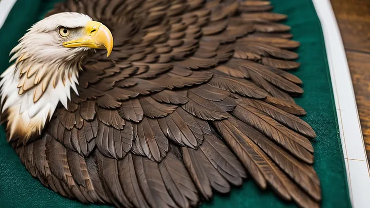 intricate details of an eagle as a professor