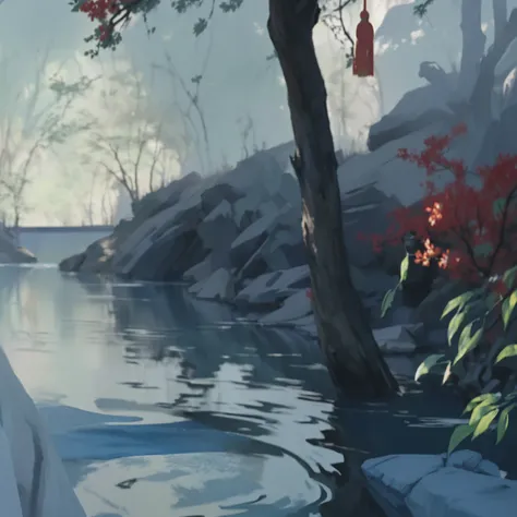 ((traditional Chinese art)), detailed painting 4 k, makoto sinkai, relaxing concept art, environment painting, 4k digital painting, 4 k digital painting, highly detailed water colour 8 k, highly detailed water colour 8k, ross tran. scenic background, 8 k r...