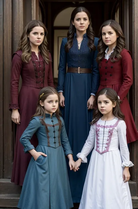 Haz a las hermanas Sanderson con vestimenta del pueblo de Storybrooke de Once Upon a Time 