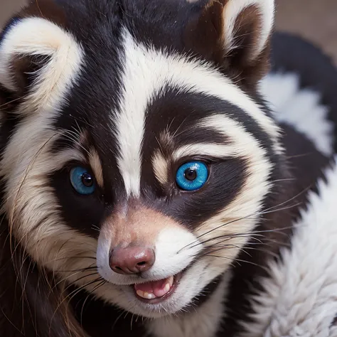 persona cutin featuring a close up of a  raccoons eyes and nose