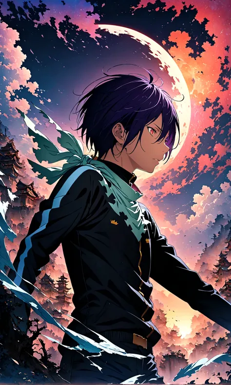 1boy,Yato (noragami),noragami,Intricate details,Wide range of colors,artwork,rendering,(masterpiece:1.3),(highest quality:1.4),(Super detailed:1.5),High resolution,Very detailed,unity 8k wallpaper,Decadent,Wind