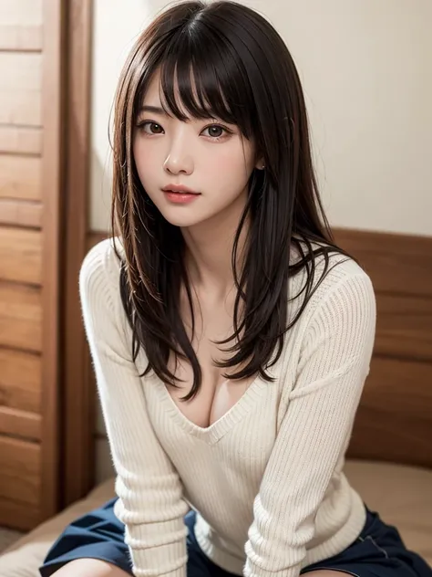 ((Daytime)),Bright expression、Photorealism、Highest quality、ultra High resolution、photograph、最も美しい日本の女の子のphotograph、Cute and beautiful facial details、(Small face:1.1)、(Face to face with the children_v1:0.008)、beautiful bangs、Alice in Wonderland、17 years old...