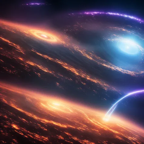 Interstellar, Black Hole, Geomagnetic storm, astronaut, Spaceship, planet, Surreal images, Super Resolution品質, 32k resolution , Very detailed説明, Cinematic, Super detailedな, Insane Details, Beautiful color gradation, Unreal Engine, Super Resolution, Megapix...