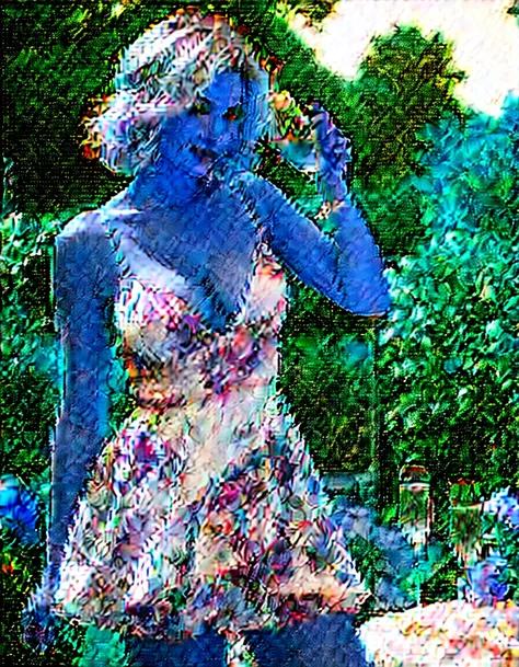 shy girl, hair covering her eyes, wearing a very short sun dress, bashful pose, upskirt, there is a shy woman in a very provocative pose wearing a pretty sundress standing at a garden party holding a glass of champagne with panties showing, candid pose, ca...