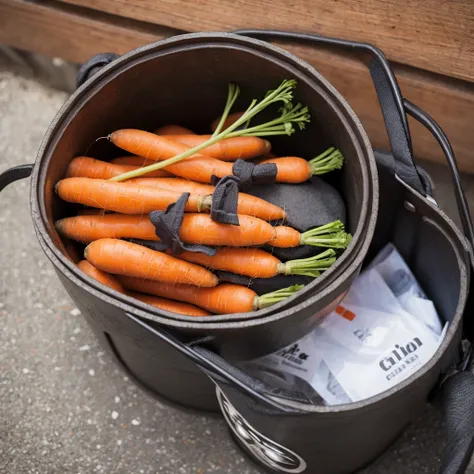 bucket、scarf、coal、Set of carrots