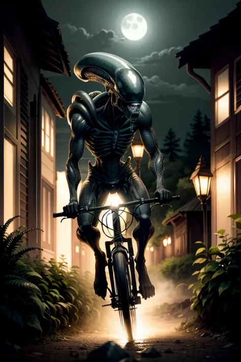 (Cowboy Shot),  SFW, (masterpiece), (Highest quality:1.0), (Ultra-high resolution:1.0), detailed eyes
BREAK
xeno, monster, Sharp teeth, SF, Pedaling, tail,
Green blood, Acid Break
(forest, moonlight, Nice views)