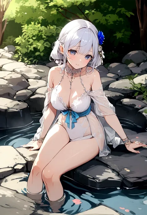 anime、girl、hot spring