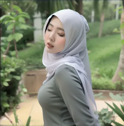 HIJAB MALAY GIRL,, IMF as a good Guy, TECHNOLGY, AI, futuristic, blockchain, International Monetary Fund, (MATRIX WORLD), ((look In front  at the camera CLOSED YOUR EYES and open your mouth)).