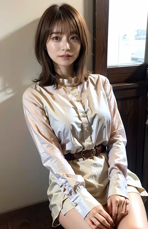 ((A luxurious white shirt and luxurious white shorts and panties:1.4))、(Hair tied up、Woman riding a gondola in Venice、Woman toasting with a red Venetian glass:1.4).Woman in a gondola in Venice、Light brown hair、Elegant hairstyle、Blue Eyed Woman、A woman with...