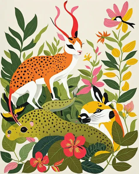 an illustration , animals