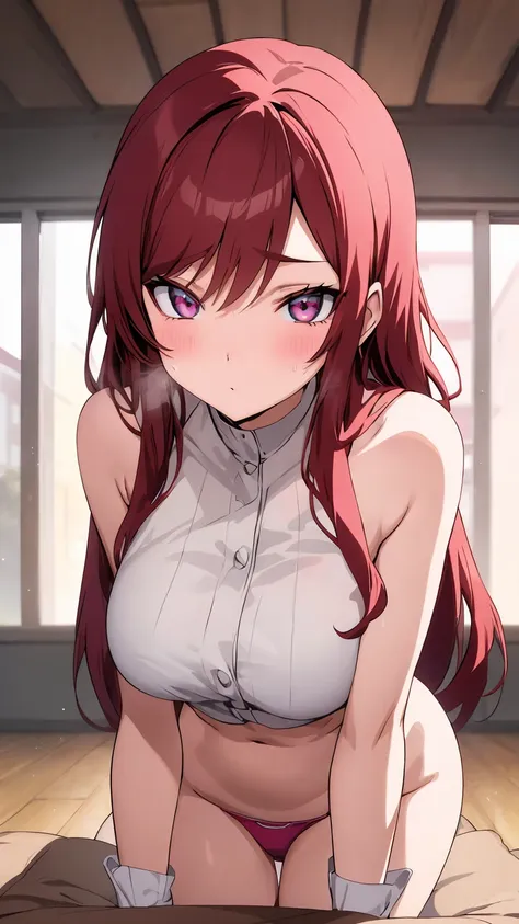 One Woman、Maki Nishikino、Low - Angle、黒panties、panties丸見え、Beautiful woman、Very thick thighs、Acme Face、Best image quality、High resolution、masterpiece、super high quality、Thick pubic hair、Screaming orgasm face、panties、Very big ass、Very large breasts  、Blushing...