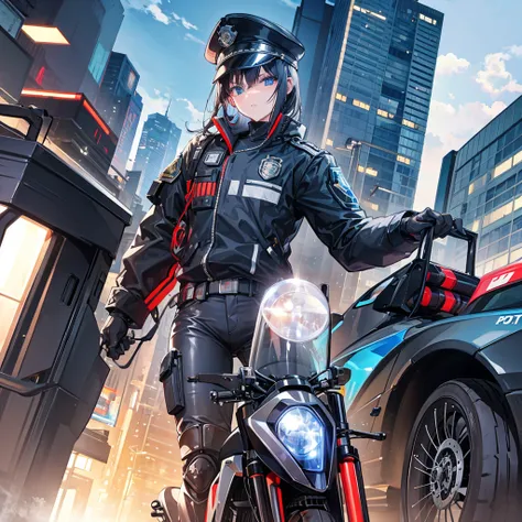 Master Rider, a cyborg police officer.