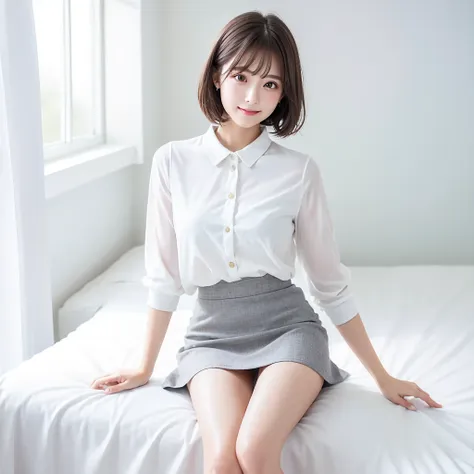 (highest quality、masterpiece:1.9)、((neat and clean female college student、1 person))、soft lighting by a professional photographe...