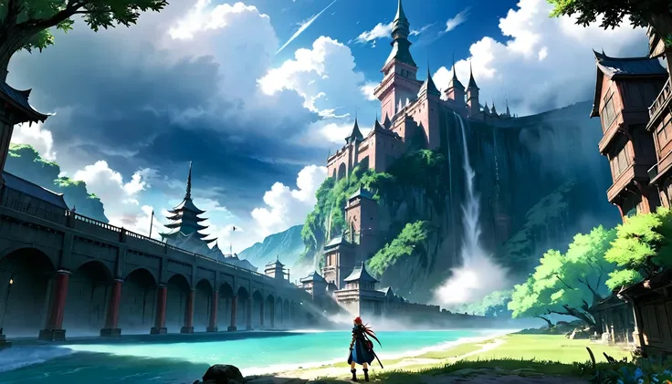 Final Fantasy 7 image、landscape、Spectacular and beautiful scenery of fantasy、